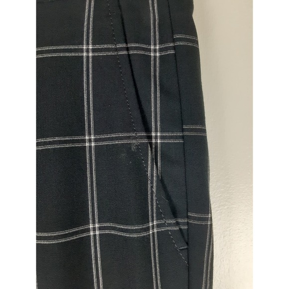 Banana Republic Womens Navy Blue Grid Plaid Ryan Dress Pants Slacks Unlined 6 - Picture 16 of 16